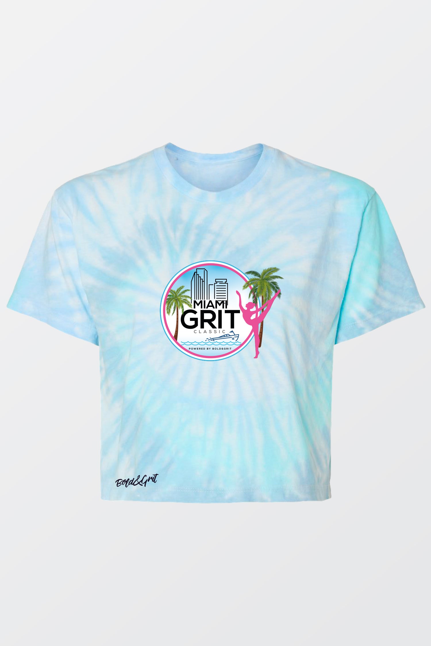 Tie-Dyed Crop T-Shirt - Miami Grit