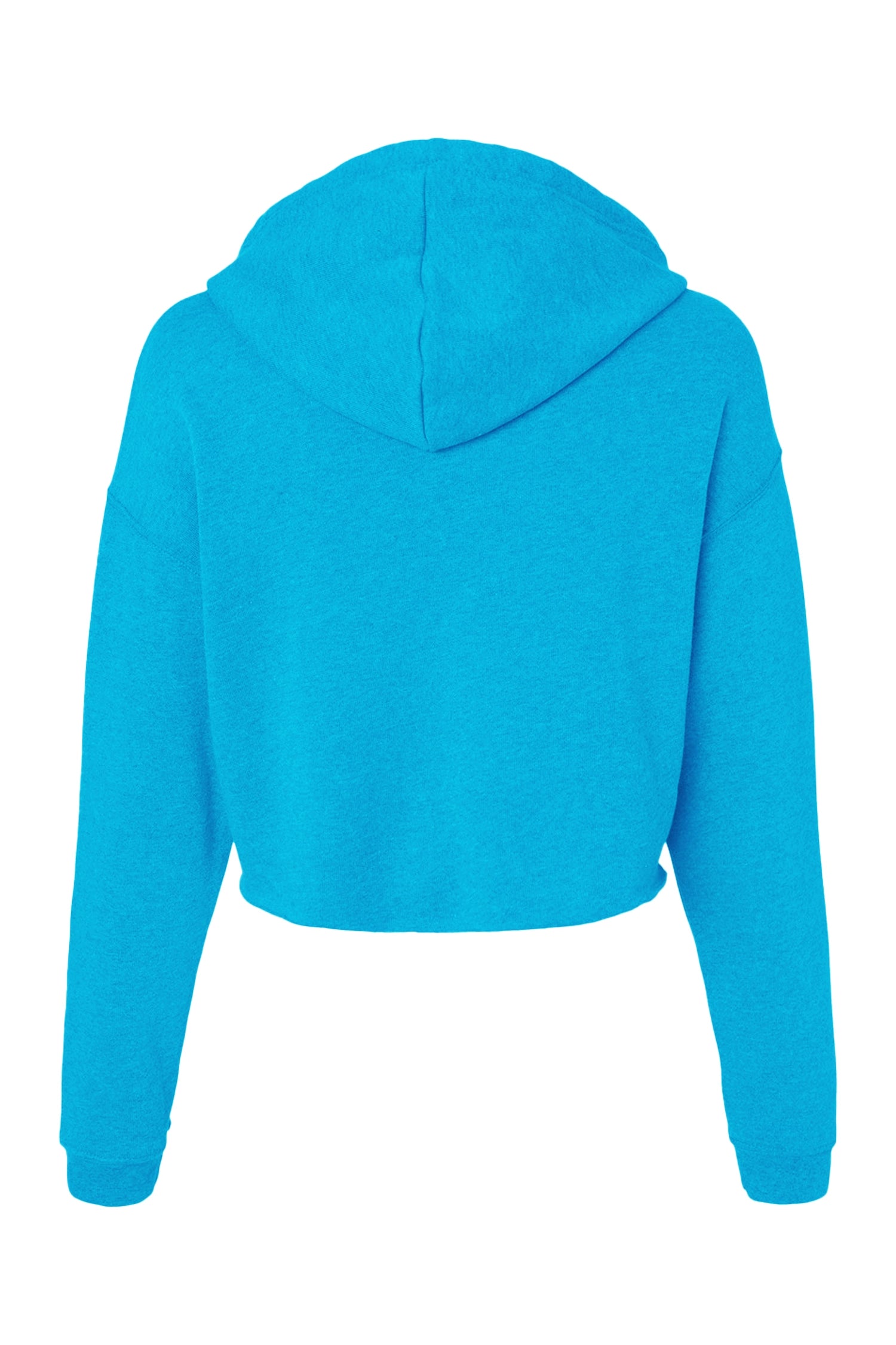 Blue- Crop Fleece Hoodie - Miami Grit