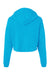 Blue- Crop Fleece Hoodie - Miami Grit