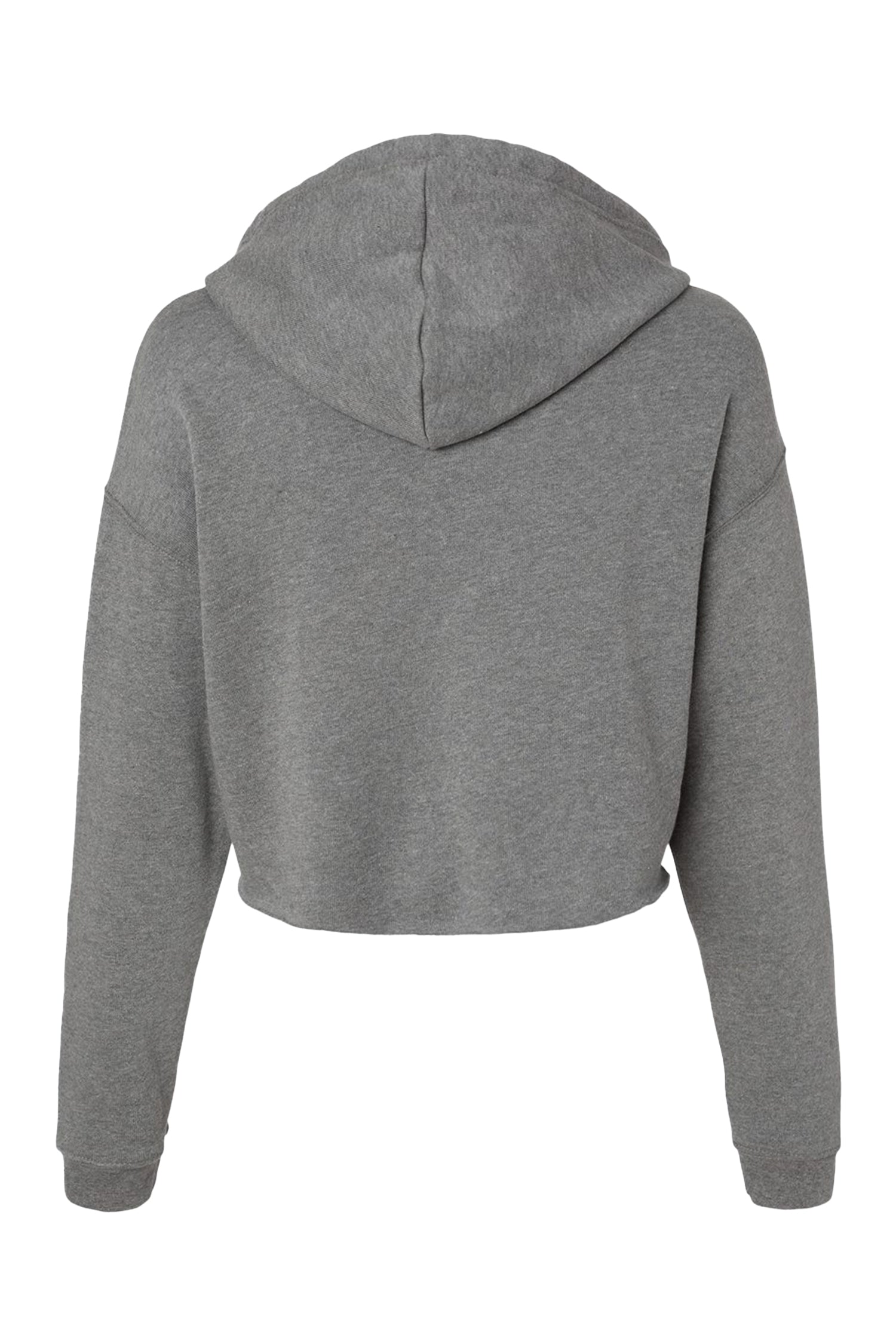 Gray Crop Fleece Hoodie - Miami Grit