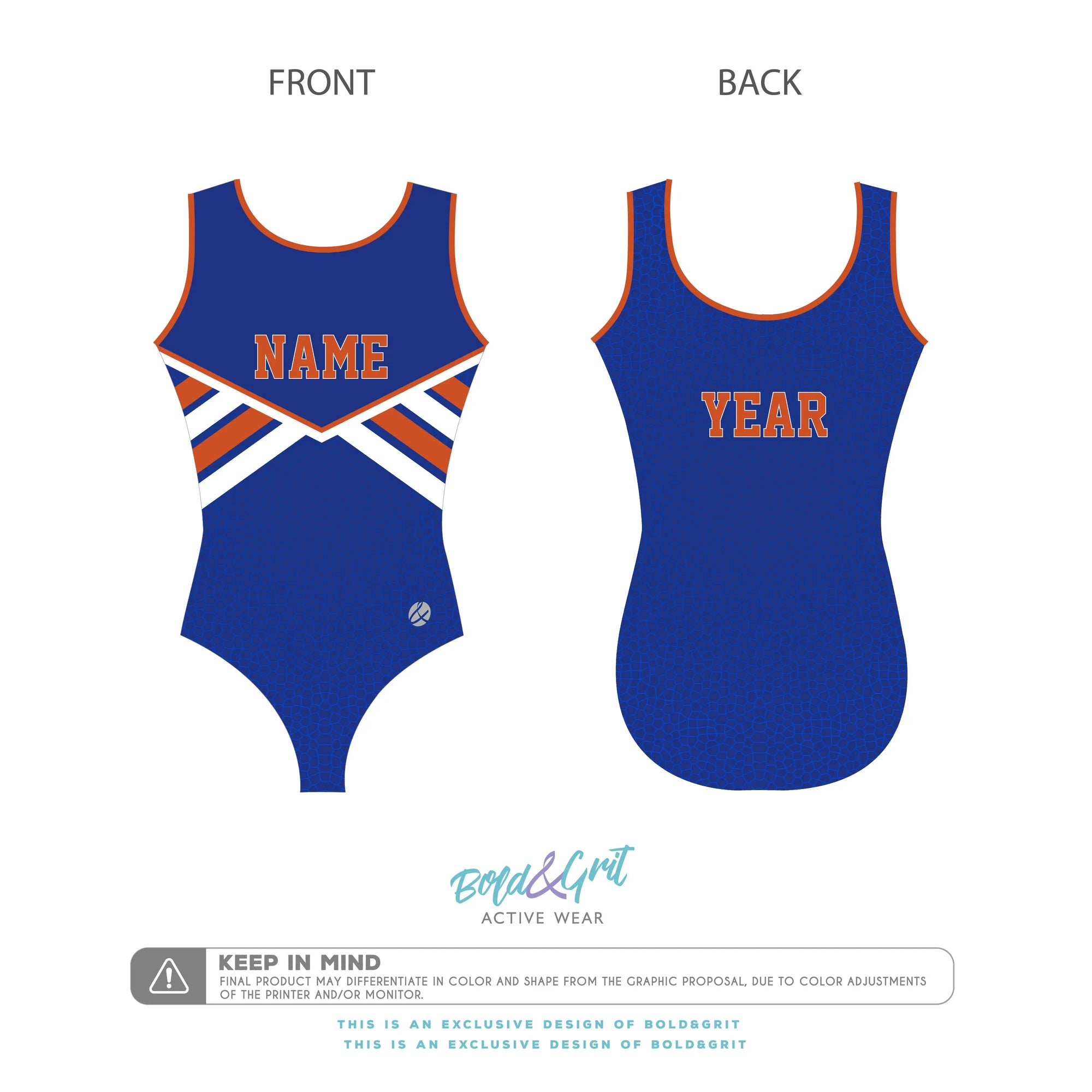 Blue Spirit Grad Year Leotard