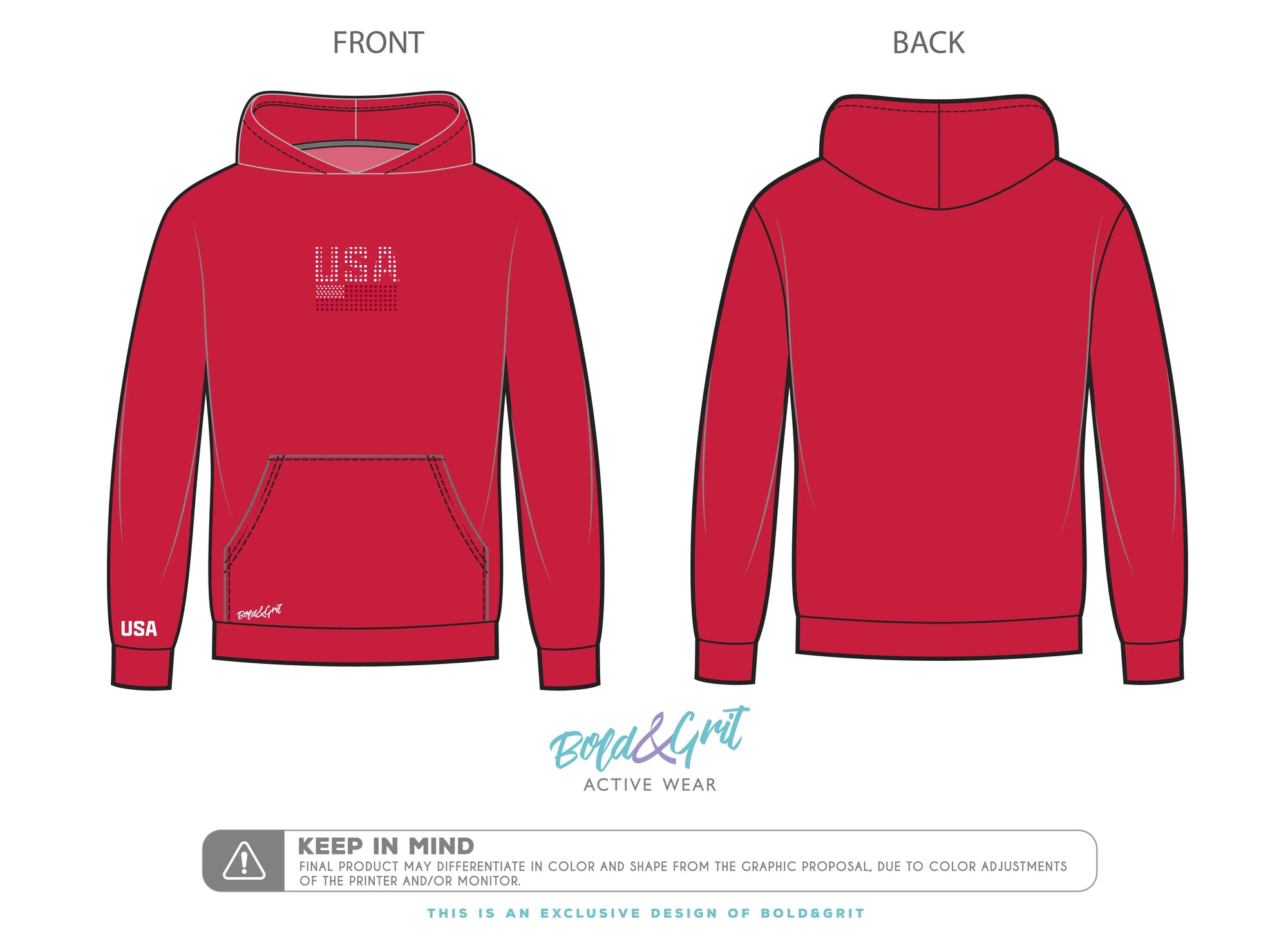 Red Hoodie USA