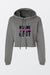 Gray Crop Fleece Hoodie - Miami Grit